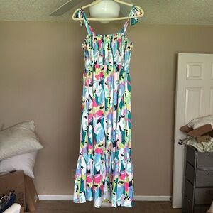 THML Colorful Abstract Maxi Dress